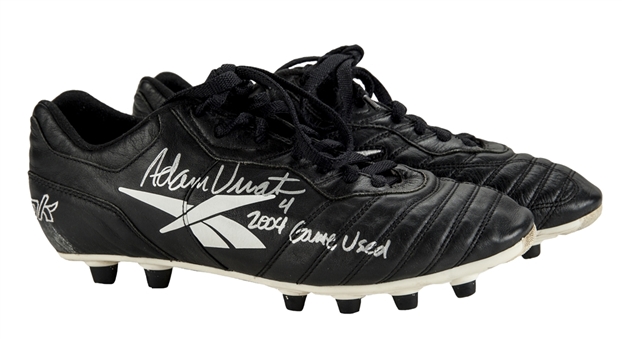 Adam Vinatieri 2004 Game Used and Signed Cleats (Patriots LOA)